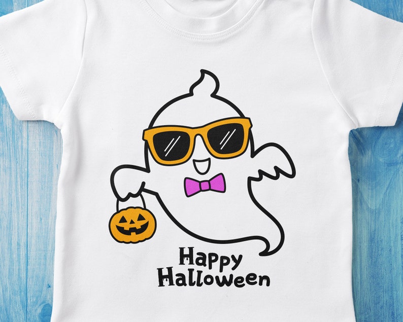 Boy Ghost Svg Happy Halloween Svg Boys Shirt Design Ghost With | Etsy
