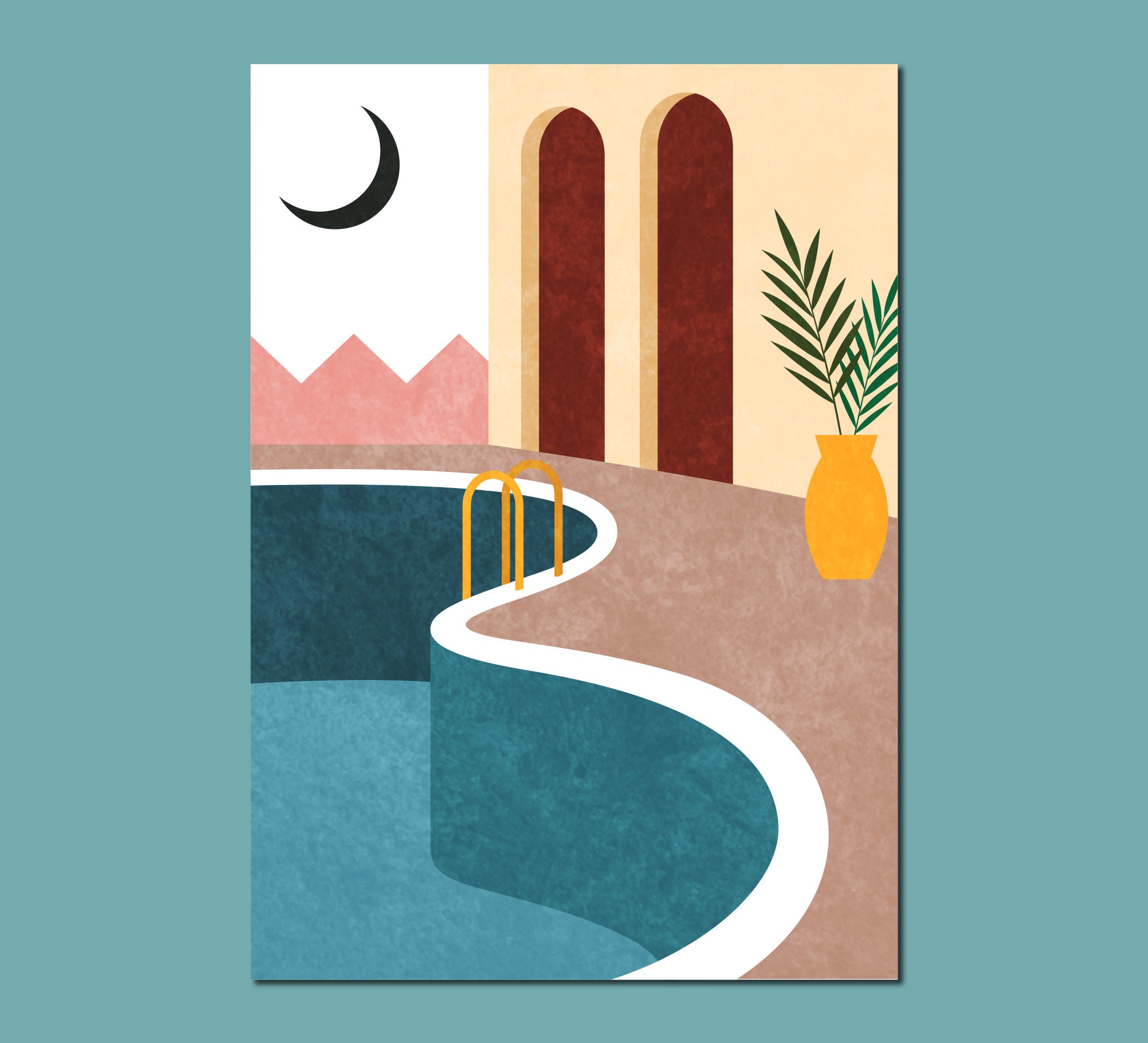 Architectural Scenery Print Hotel Set of 3 Printable Wall Art Etsy UK