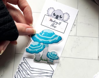 Magical Mushrooms Sticker ticker | Kawaii Cottage Sticker, Mushroom Sticker, Fantasy Animals, Cute Art, Hand drawn, Decorative Sticker,