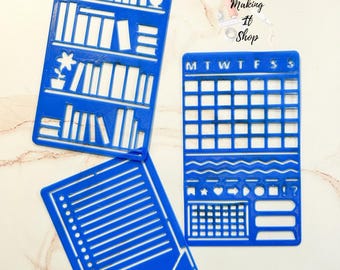 Planner Stencils | Book Tracker, Date Tracker, Habits, Letter, Memo Keeper, Writing Accessories