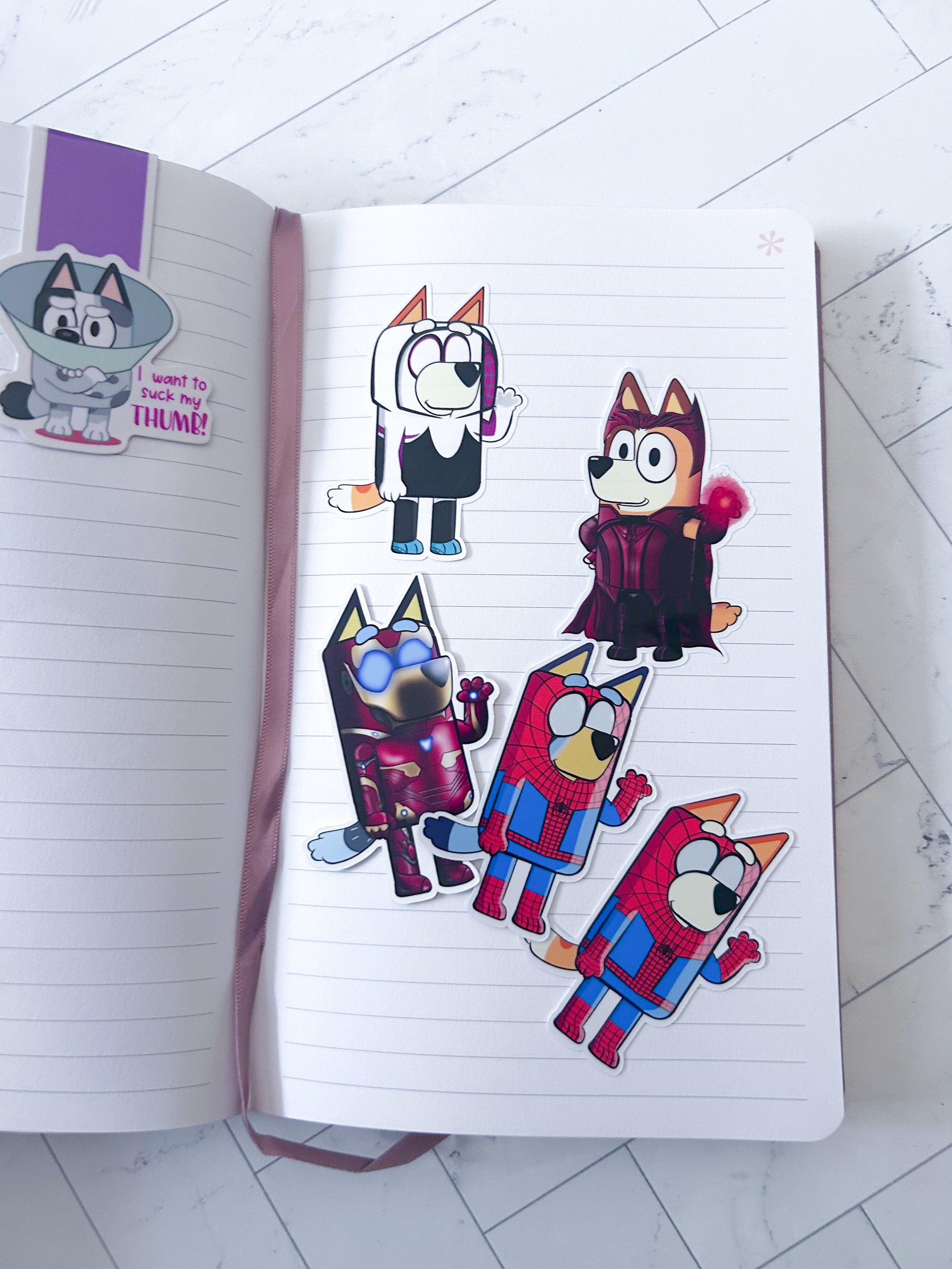 Marvel Bluey Family Sticker Set | Water Resistant Stickers | iPad ...