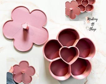 Heart Flower Trinket Box