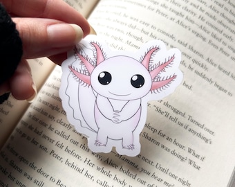 Cute Axolotl Sticker | Kawaii Axolotl Animal Sticker, Ninja Sticker, Fantasy Animals, Cute Art, Hand drawn, Decorative Sticker