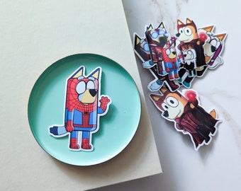 Spiderman Bluey Sticker | Stickers | iPad decals | Water Bottle Stickers