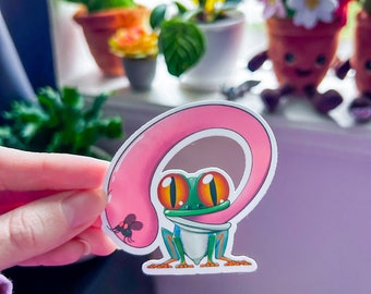 Cute Tree Frog Sticker | Waterproof Stickers | iPad decals | Water Bottle Stickers