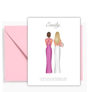 Customized Bridesmaid Proposal Card Print Printable Illustration Group ...