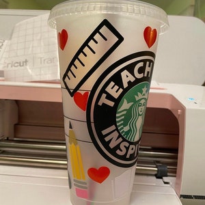 Personalized Starbucks teacher tumbler