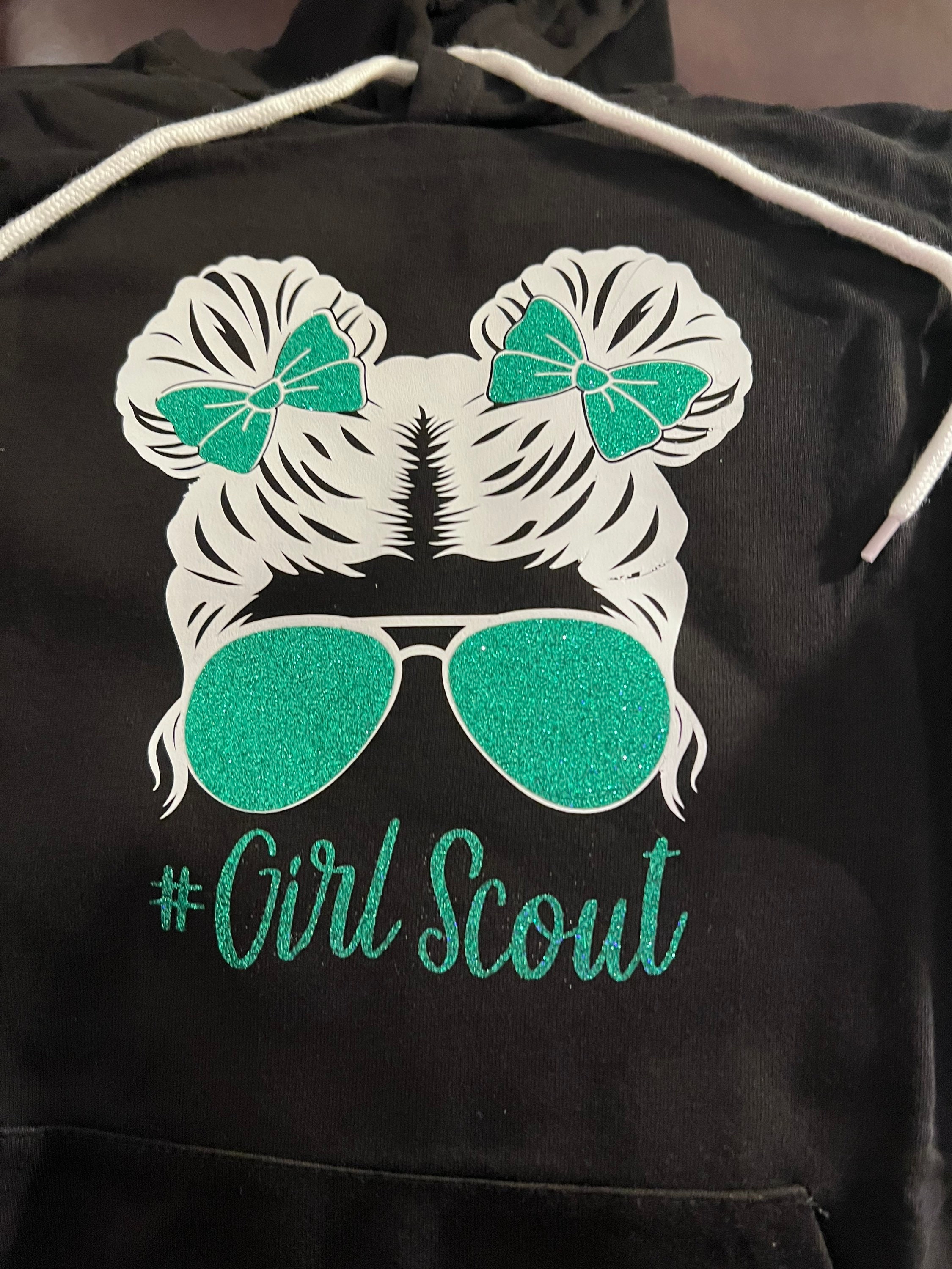 Girl Scout Hoodie Girl With Messy Buns Etsy