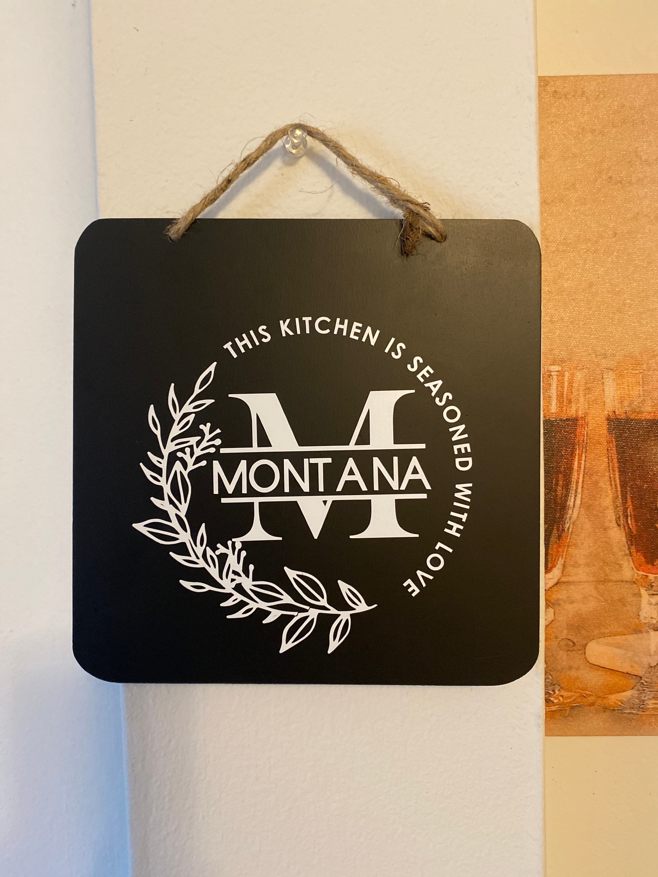 Personalized Monogram Kitchen Sign - Etsy