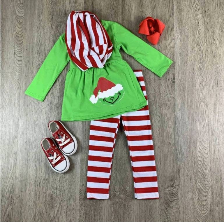 Grinch Scarf Set | Etsy