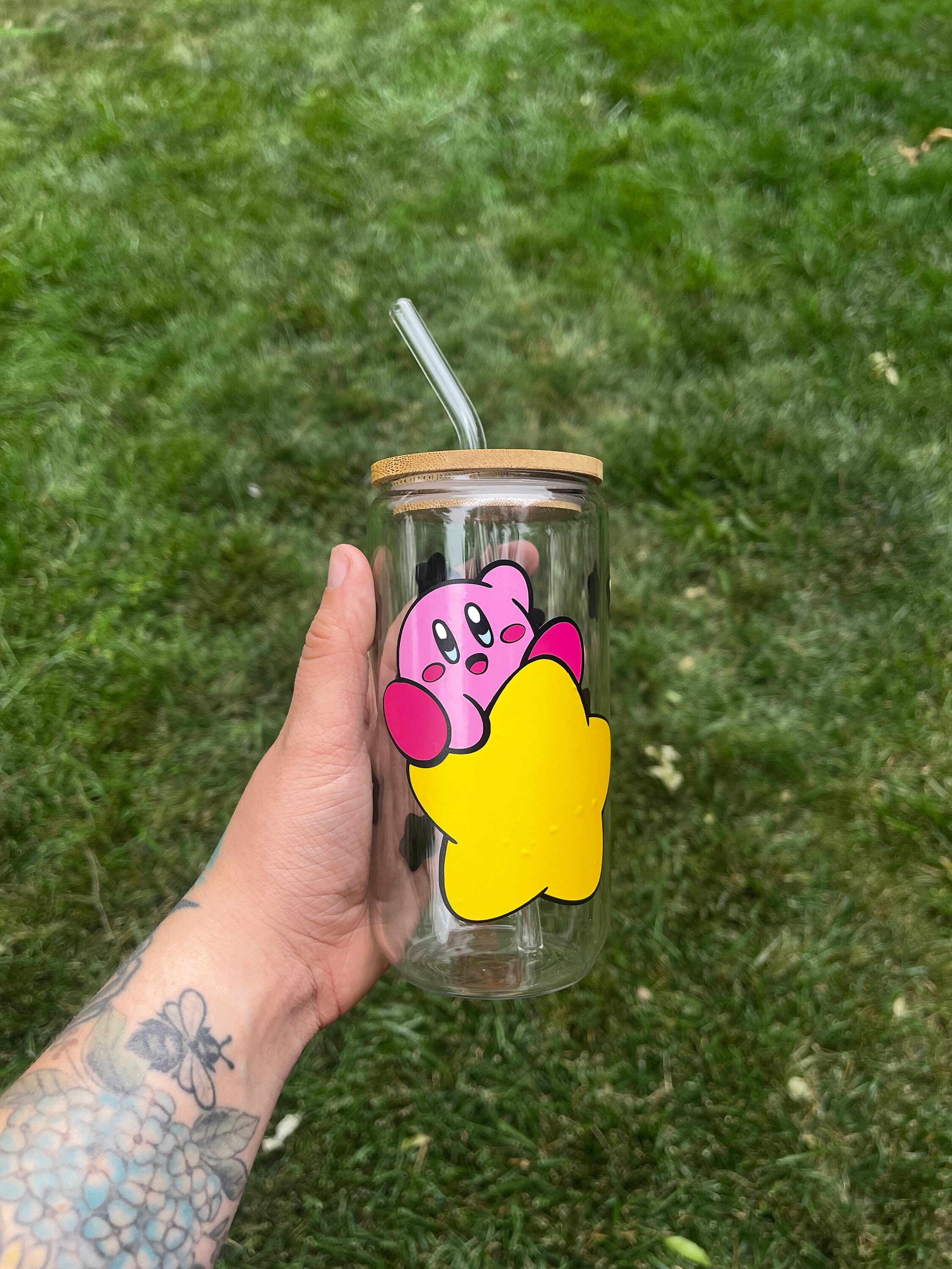 Kirby Tumbler Cup With Straw 