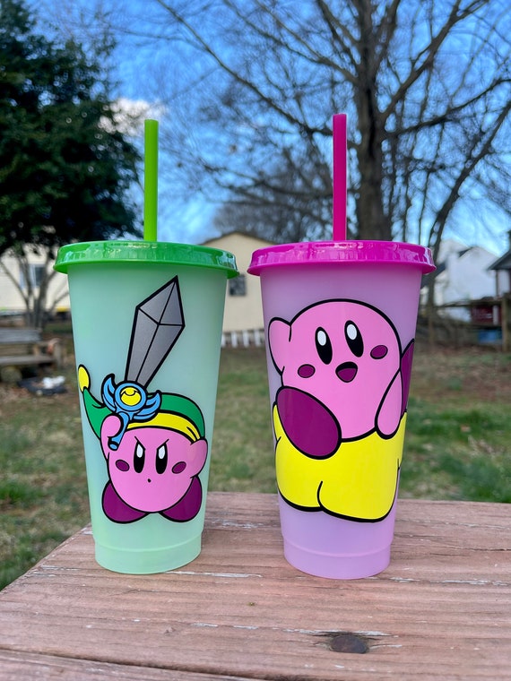 Kirby Tumbler Cup With Straw 