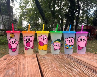 Kirby Tumbler Cup with Straw