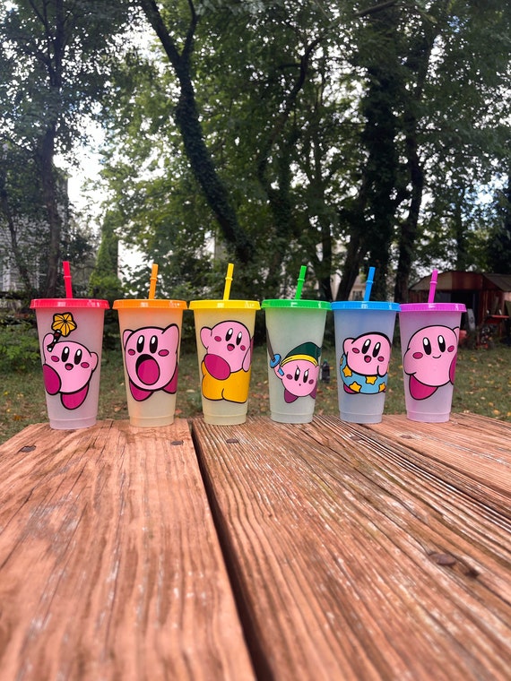 Kirby Tumbler Cup With Straw 