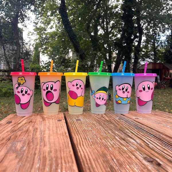 Kirby Tumbler Cup with Straw