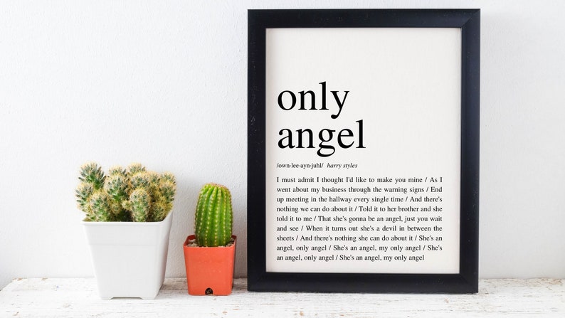 wall art Harry Styles /'Kiwi/' /& /'Only Angel/'| Harry Styles Wall Decor Harry Styles Lyrics wall decor lyrics poster Harry Styles Poster