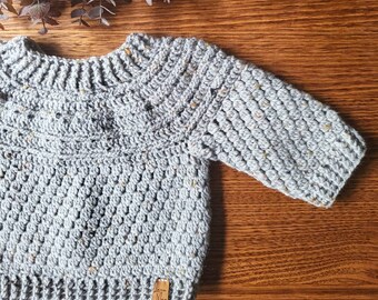 Ready to Ship | Hand Crocheted Baby Pumpkin Sweater | 6 -12 Months