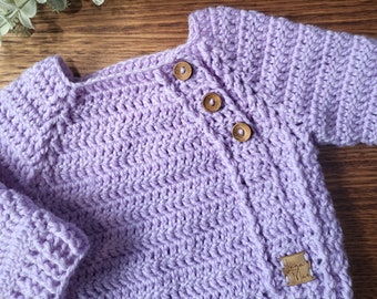 Made To Order | Hand Crocheted Baby Jumper in Pure Wool