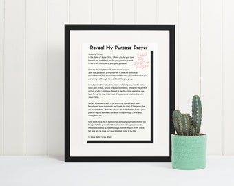 Revelar mi propósito cartel de oración / cartel de oración imprimible / descarga instantánea