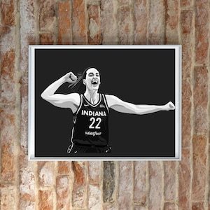 Caitlin Clark Digital Downloadable Artwork - Indiana Fever Basketball | Printable Wall Art | Gift for Basketball Fans