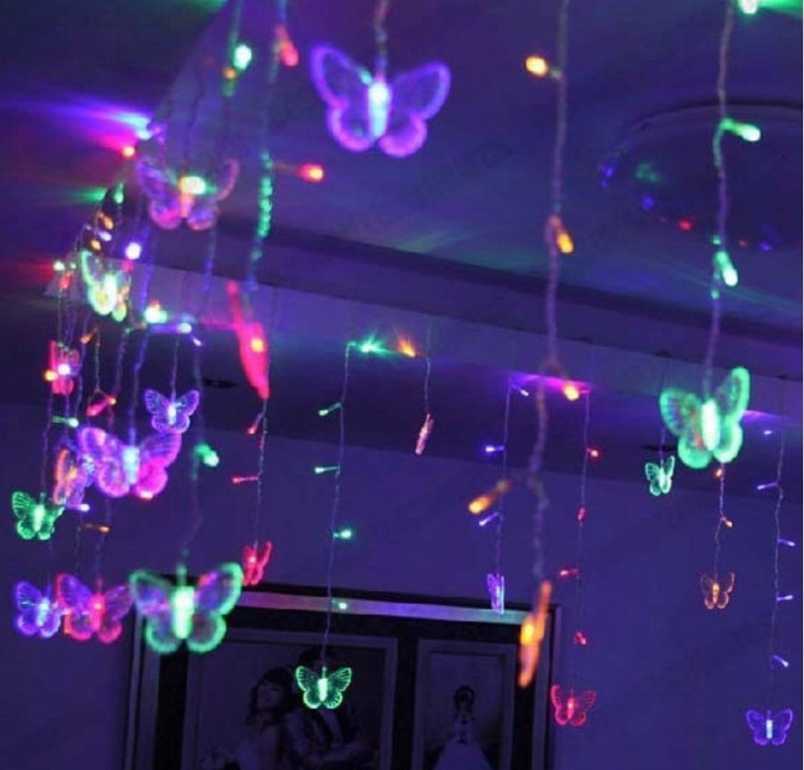 Butterfly hanging lights led color lighting multicolor led Etsy