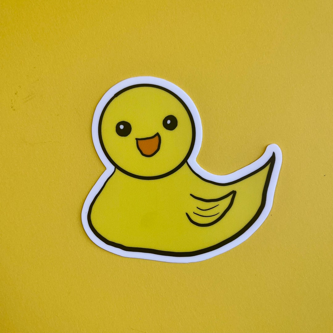 YELLOW DUCK STICKER Cute Rubber Duckie Sticker Decals for Laptop Water