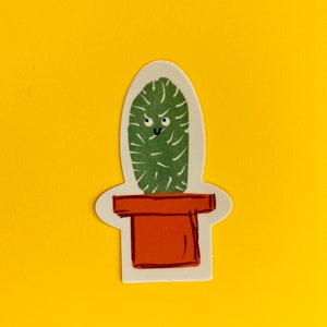 VINILO CACTUS STICKER - Calcomanías para ordenador portátil - Lindo pegatina de cactus sonriente - Calcomanías adhesivas de vinilo - calcomanía para funda de teléfono