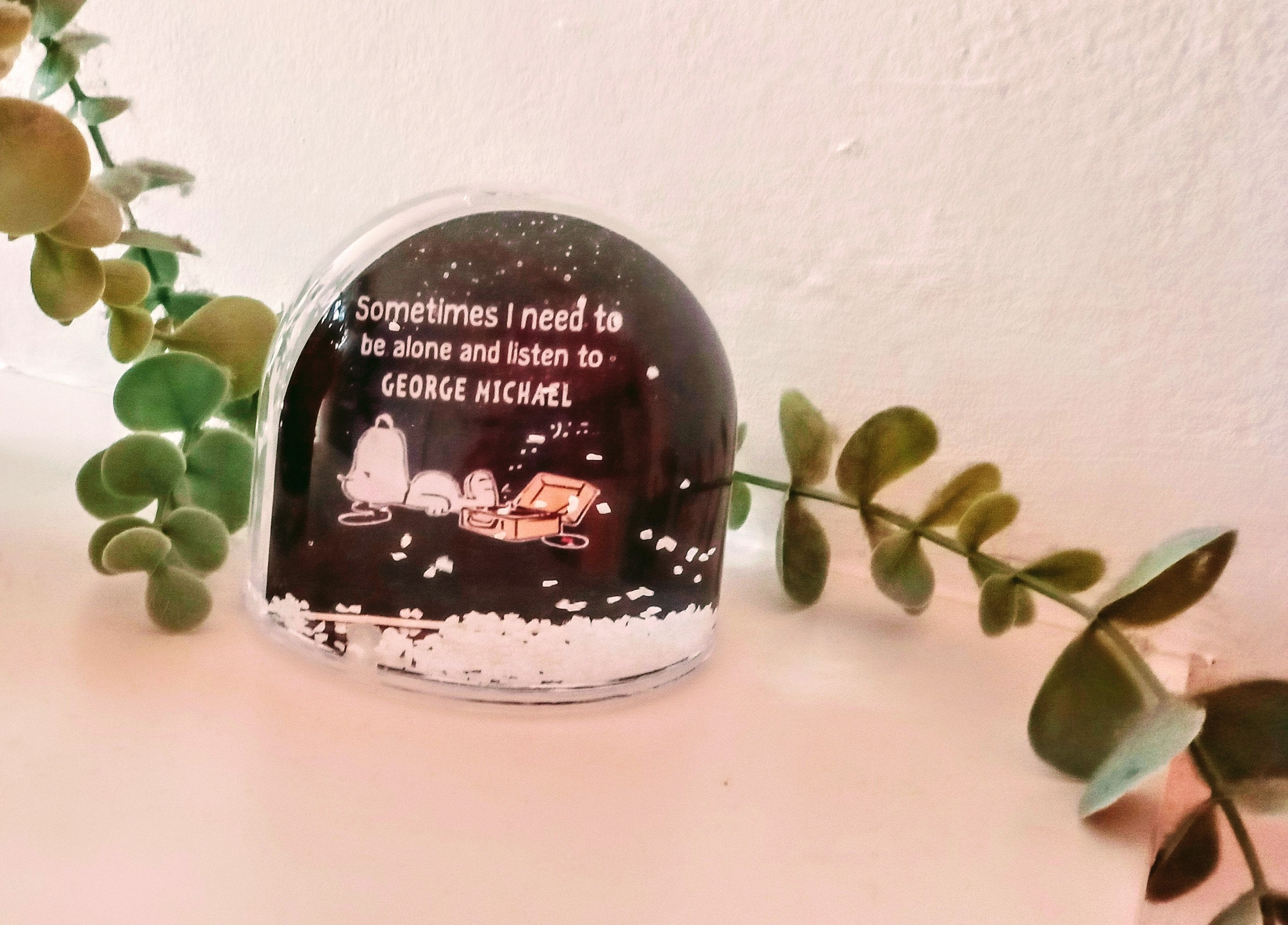 George Michael Snowglobe, Double Sided Image, George Michael Decor