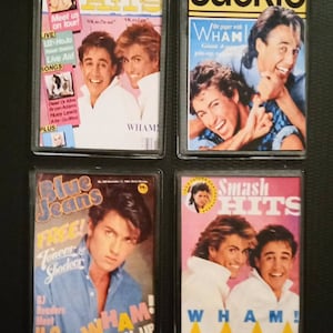 Wham/George Michael extra large fridge magnets, Vintage pop magazine covers, Wham Merchandise, Wham memorabilia, Wham Decor, George Michael