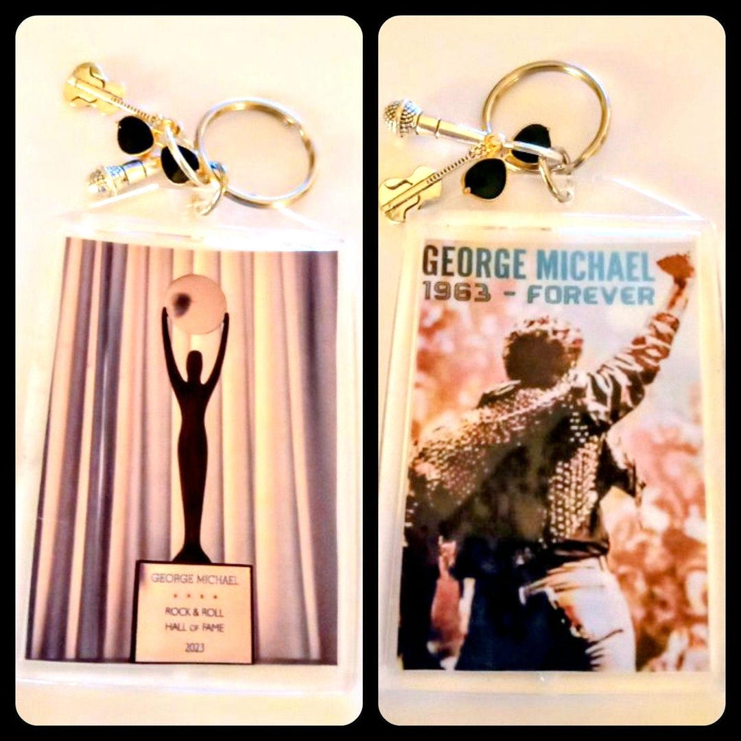 George Michael Keyring, Rock & Roll Hall of Fame, Double Sided With ...