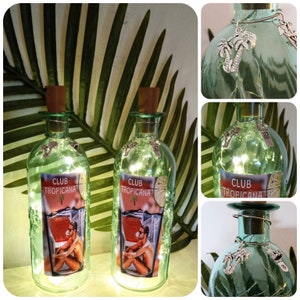 George Michael/Wham Club Tropicana theme LED lit bottle, George Michael/Wham gifts, Birthday Gifts