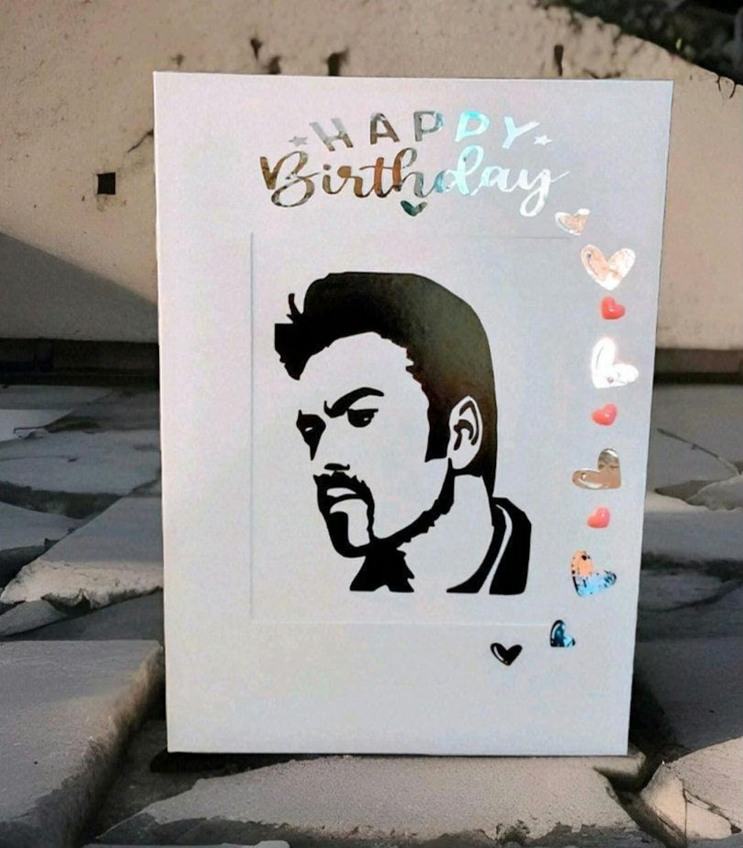 George Michael Invitation George Michael Birthday Card, Personalised Greeting Card - Etsy