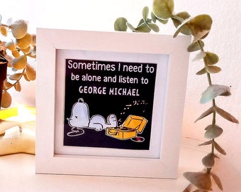George Michael themed Box Framed image, George Michael Gifts, George Michael Decor, Mothers Day Gifts