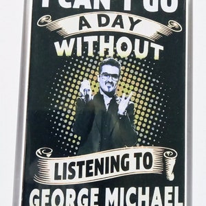 Imán para nevera de George Michael, XXL, 9 x 6 cm, regalos de George Michael, decoración de George Michael, regalo de cumpleaños