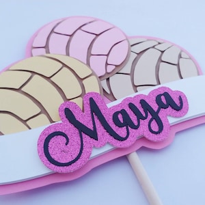 Rosa Concha alles Gute zum Geburtstag Topper - Cake Topper Pan Dulce