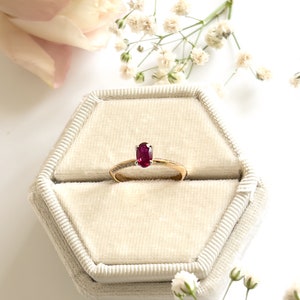 SOLID 14K GOLD Natural Ruby Gemstone / Genuine Ruby Stone / Ruby ...