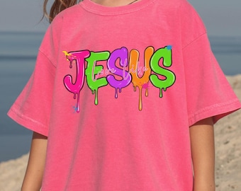 Love Like Jesus Kids Christian Shirt, Airbrush Style Girls Faith Religious Shirt