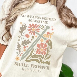 Christian Shirt, Boho Christian Tshirt, Comfort Colors Tee, Bible Verse Shirt, Faith Top, Religious Apparel for Godly Women, Gospel