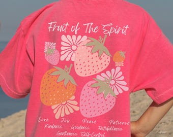 Comfort Colors Kids Christian Shirts, Biblical Tee, Bible Verse Tee, Jesus Shirt, Religious Kids Faith Tee, Christian Shirt, Fruit of Spirit