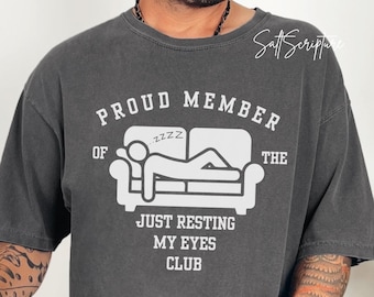 Funny Dad Shirt, Just Resting My Eyes Husband Tee