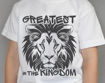 Kids Christian Shirts, Christian TShirts for Kids, Bible Verse Shirt, Jesus Shirts, Faith Shirts, Lion, Youth Group Shirt, VBS Shirt