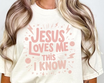 Boho christelijk shirt, christelijk T-shirt, comfort kleuren T-shirt, shirt bijbelvers, religieuze damesshirt, Jezus, christelijke kleding top