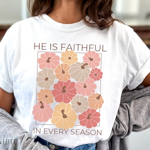 Bible Verse Shirt, Boho Christian Tshirt, Comfort Colors Christian Shirts, Autumn Thanksgiving Shirt, Pumpkins Religious Tee Gift for Her