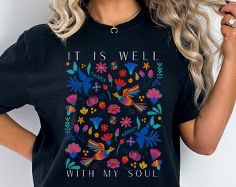Comfortkleuren christelijke shirts, boho-christelijke tshirt, shirt bijbelvers, Jezus, bloemen T-shirt, damescadeau voor haar, geloof, christelijke kleding