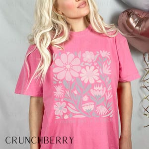 Floral Christian Shirt, Boho Christian Tshirt, Comfort Colors Tee, Bible Verse Shirt, Faith Top, Religious Apparel for Godly Women, Jesus