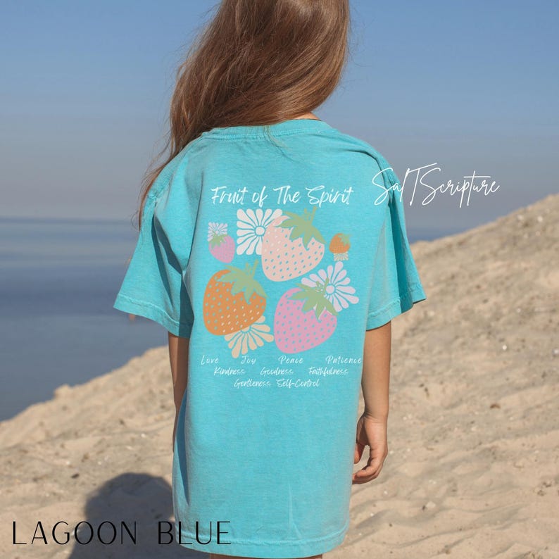Comfort Colors Kids Christian Shirts, Biblical Tee, Bible Verse Tee, Jesus Shirt, Religious Kids Faith Tee, Christian Shirt, Fruit of Spirit