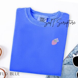 Comfort Colors Kids Christian Shirts, Biblical Tee, Bible Verse Tee, Jesus Shirt, Religious Kids Faith Tee, Christian Shirt, Fruit of Spirit Flo Blue