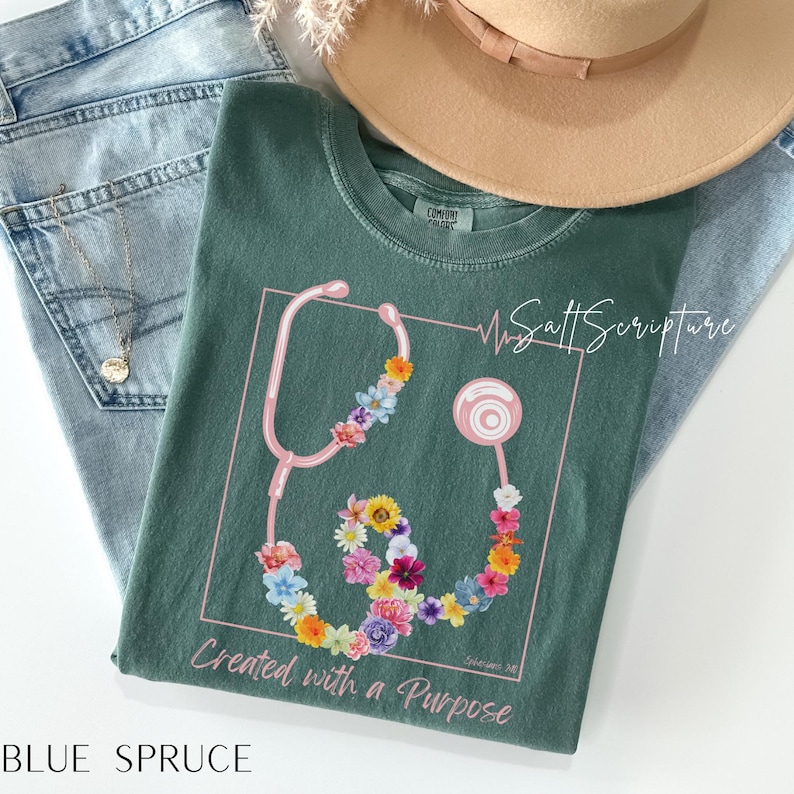 Comfort Colors Nurse Shirts, Nurse Bible Verse Shirt, Doctor Faith Shirt, Medical Christian Shirt, Gift Nurse Faith Shirt, Religious Apparel
