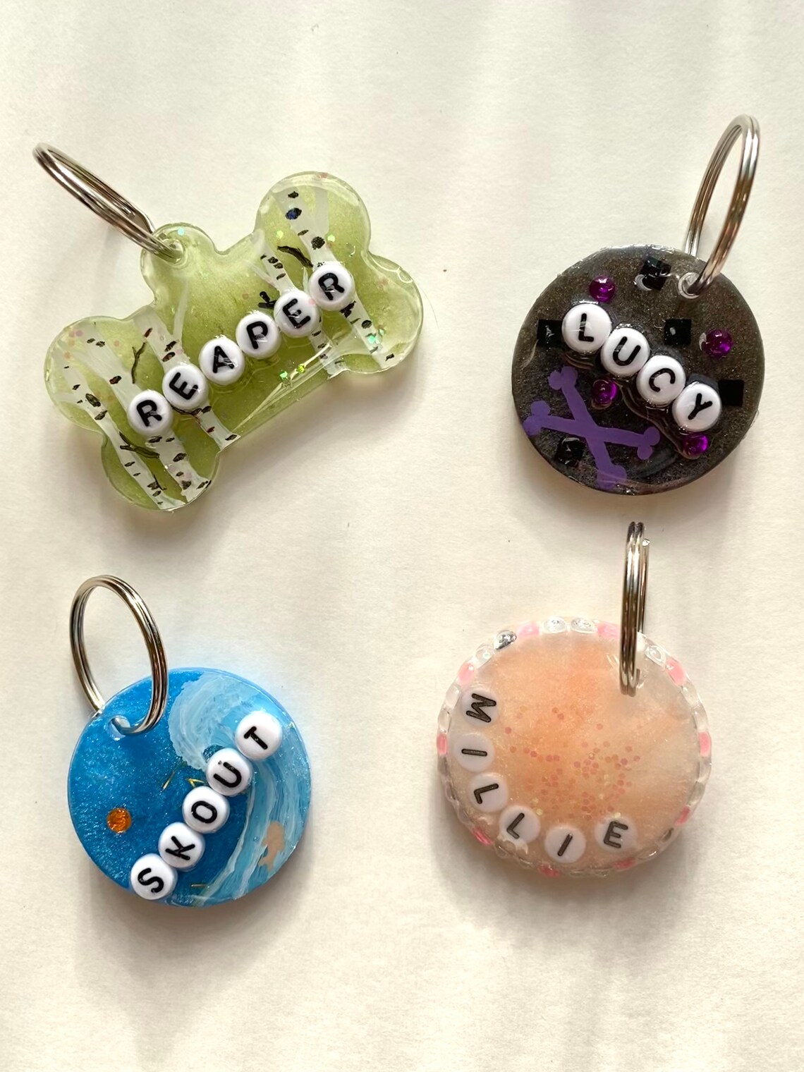 Made to Order Personalized Epoxy Resin Pet Tag Dog Tag Cat Etsy