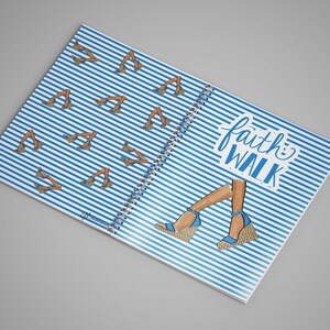 Faith Walk Planner Cover-Blue/ Cubiertas de planificador IMPRIMIBLES para Happy Planner Classic & Big (papel de carta)